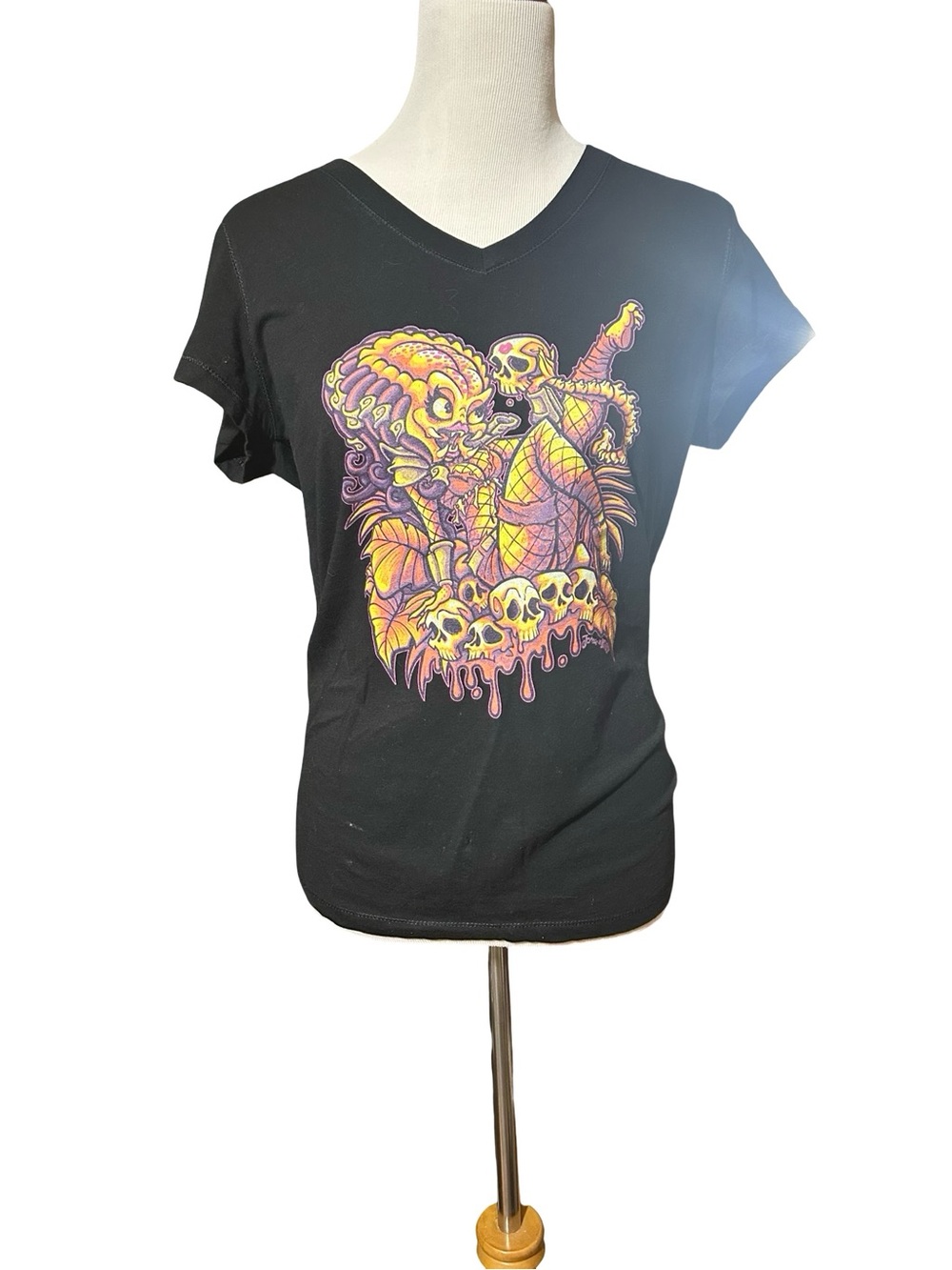 Bella Canvas Black Slim V-Neck Tee